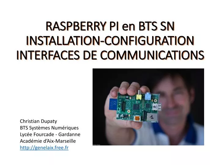 raspberry pi en bts sn installation configuration interfaces de communications
