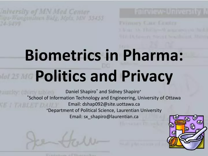 biometrics in pharma politics and privacy