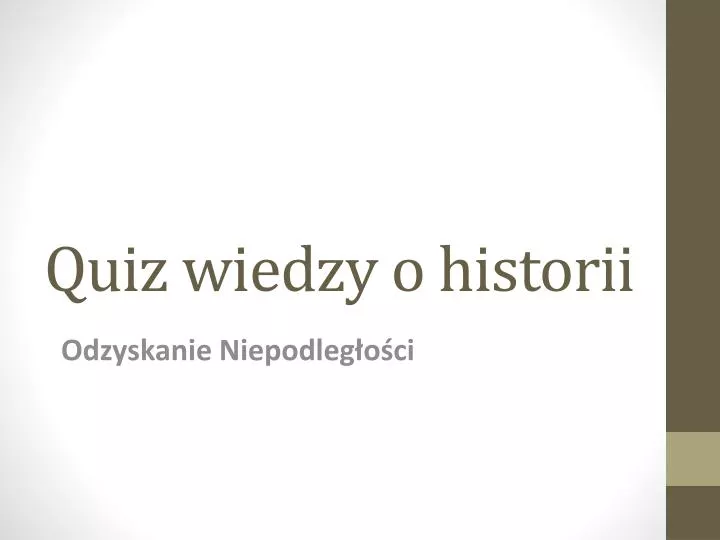 quiz wiedzy o historii