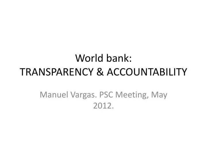 world bank transparency accountability