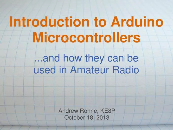 introduction to arduino microcontrollers