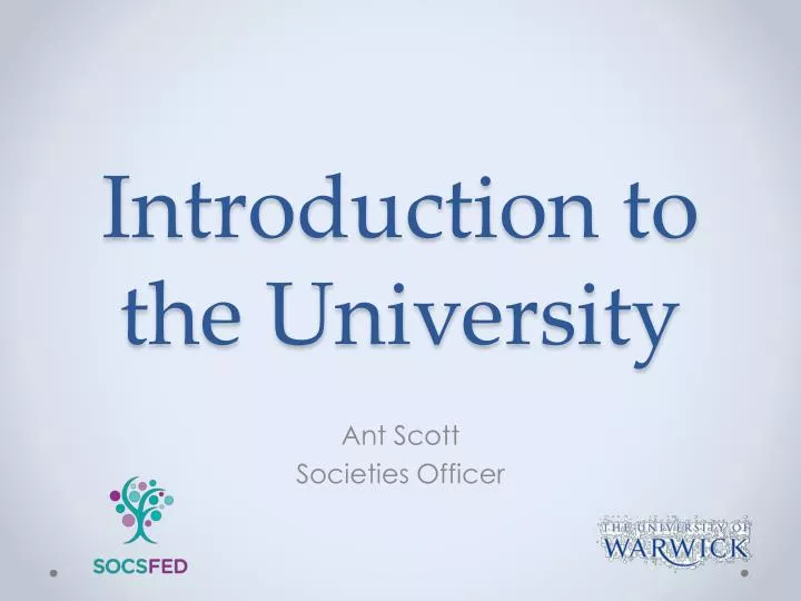 introduction to the university