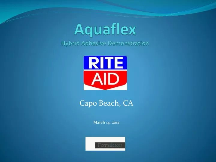 aquaflex hybrid adhesive demonstration