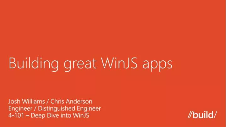 building great winjs apps