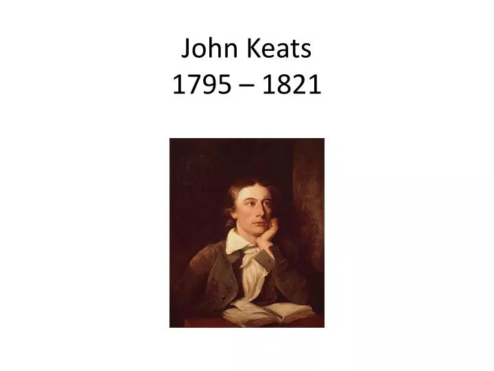 john keats 1795 1821