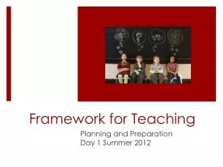 Framework for Teaching