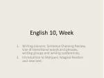 English 10, Week