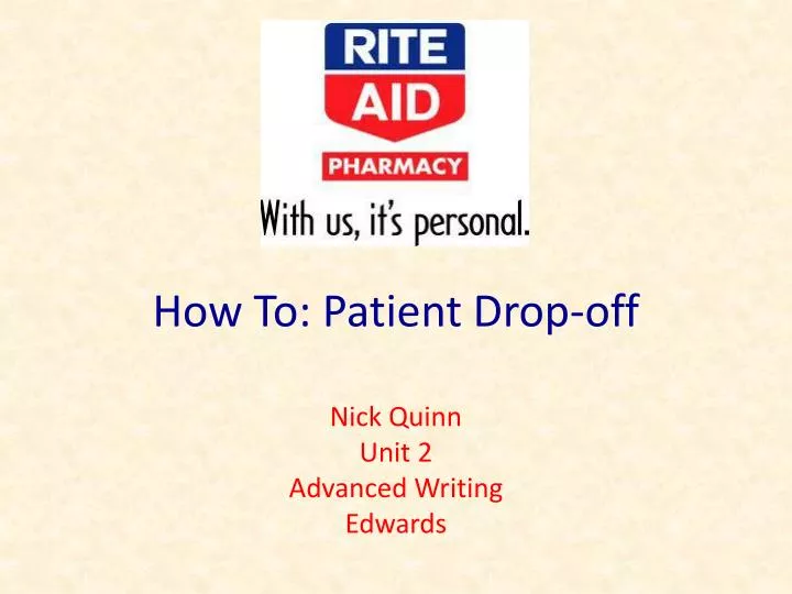 how to patient drop off