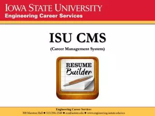 ISU CMS (Career Management System)