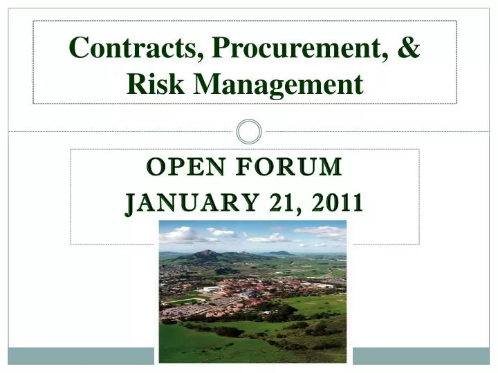 contracts procurement risk management