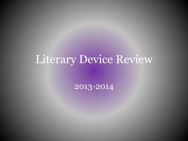 literary device review