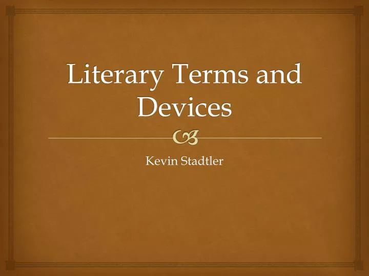 literary terms and devices