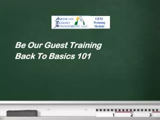 Be Our Guest Training Back To Basics 101