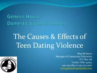 Genesis House Domestic Violence Shelter