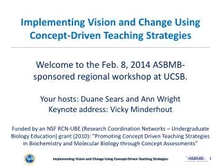 Implementing Vision and Change Using Concept-Driven Teaching Strategies