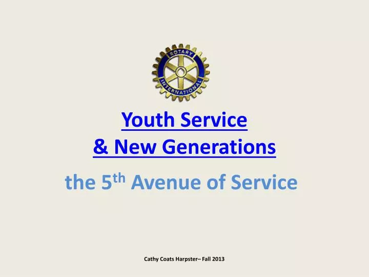 youth service new generations