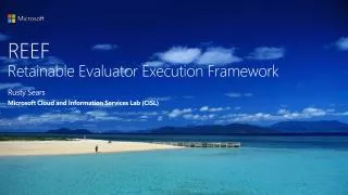 REEF Retainable Evaluator Execution Framework