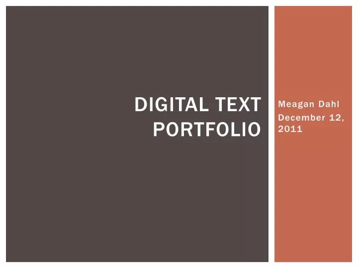 digital text portfolio