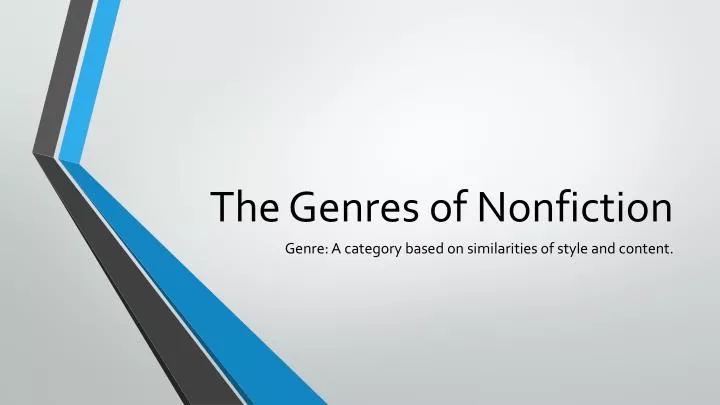 the genres of nonfiction