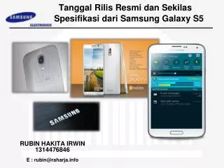 Tanggal Rilis Resmi dan Sekilas Spesifikasi dari Samsung Galaxy S5