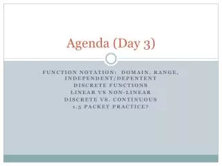 agenda day 3