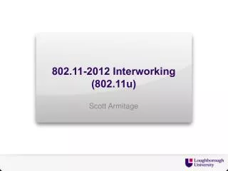 802.11-2012 Interworking (802.11u)
