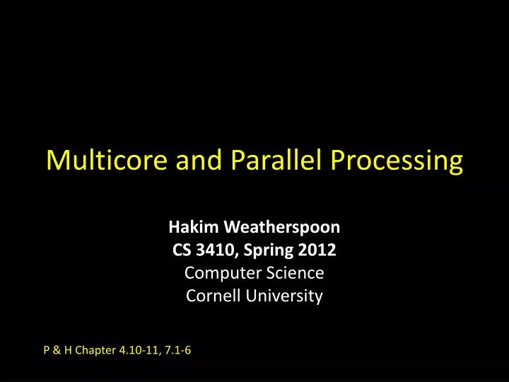 multicore and parallel processing