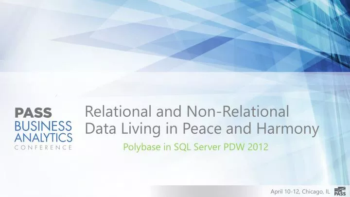 relational and non relational data living in peace and harmony