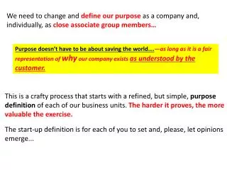 Best definition of Business Unit Purpose