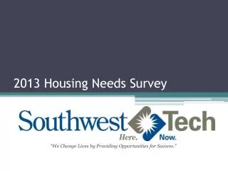2013 Housing Needs Survey