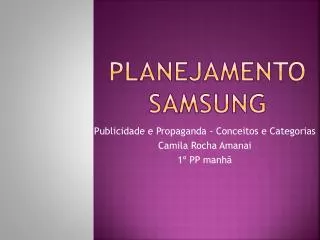 planejamento samsung