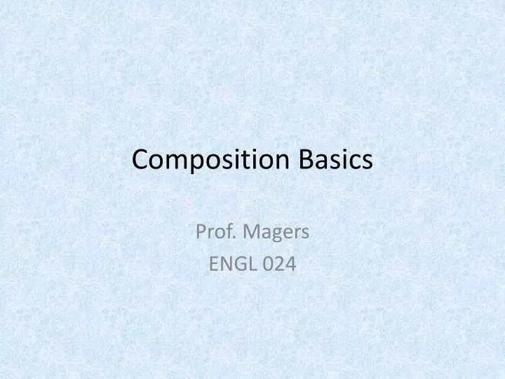 composition basics
