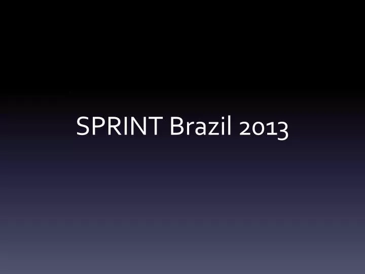 sprint brazil 2013