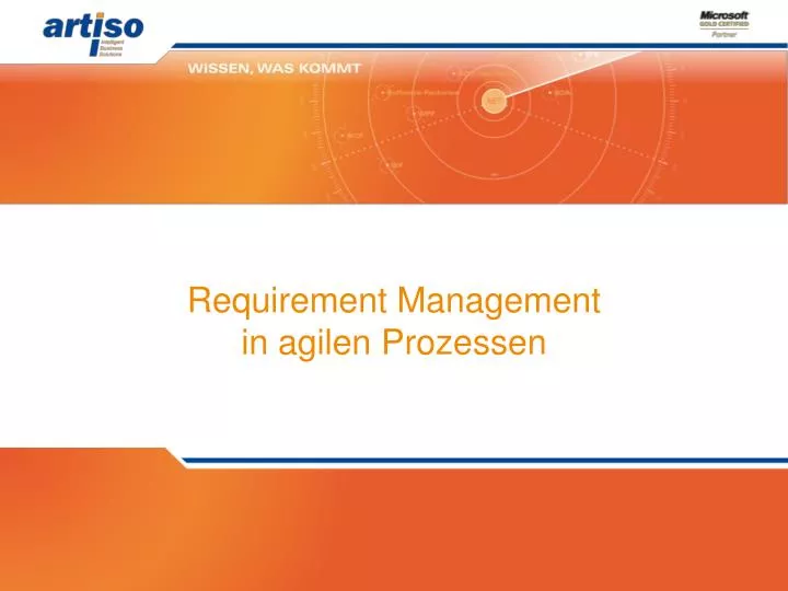 requirement management in agilen prozessen