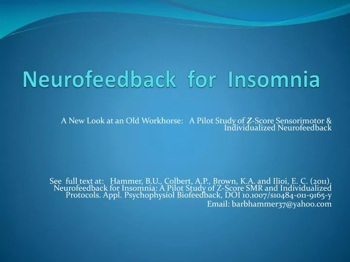 neurofeedback for insomnia