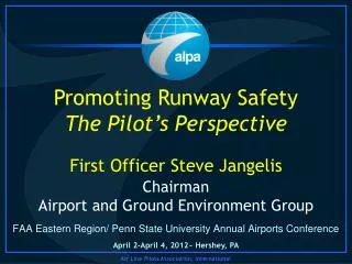 FAA Eastern Region/ Penn State University Annual Airports Conference