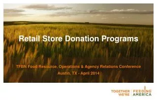 Retail Store Donation Programs