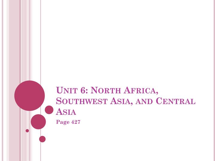 unit 6 north africa southwest asia and central asia