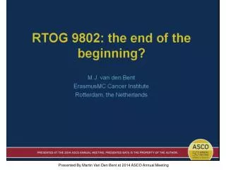 RTOG 9802: the end of the beginning?
