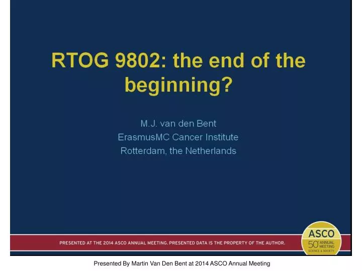 rtog 9802 the end of the beginning