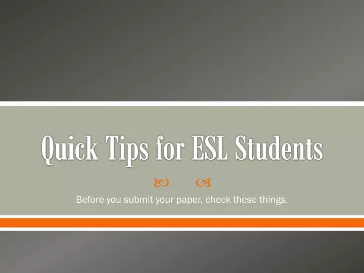 quick tips for esl students