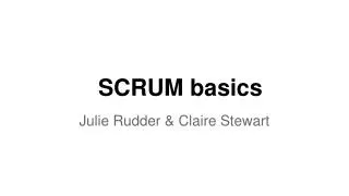 SCRUM basics
