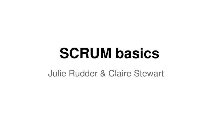 scrum basics