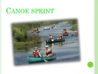 Canoe sprint