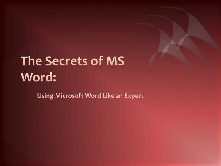 the secrets of ms word