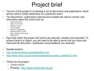 Project brief