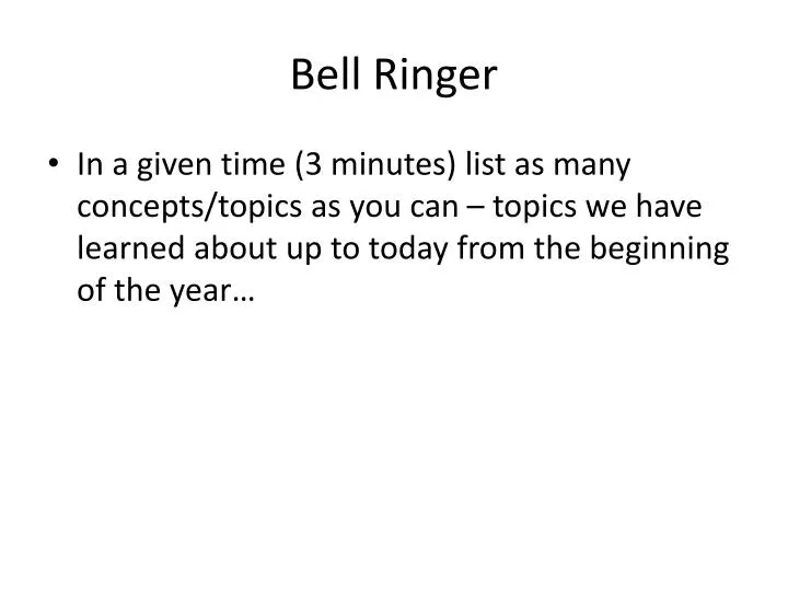 bell ringer