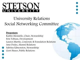 University Relations Social Networking Committee