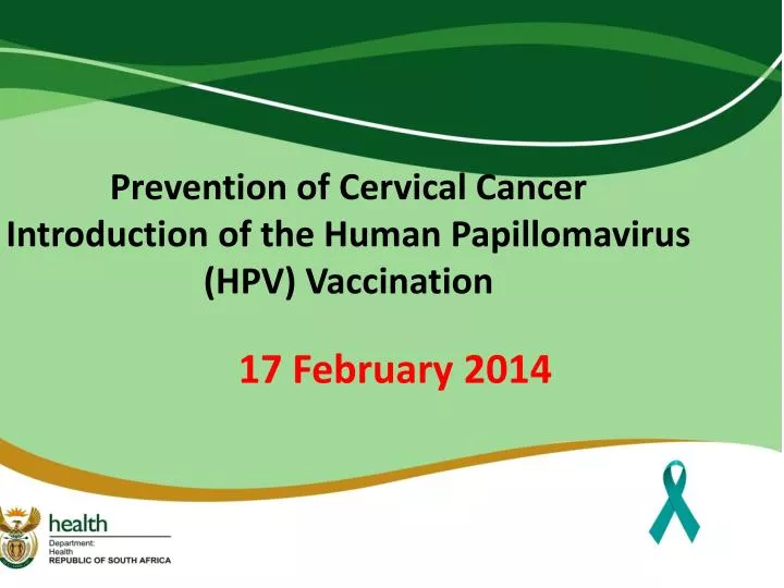 prevention of cervical cancer introduction of the human papillomavirus hpv vaccination