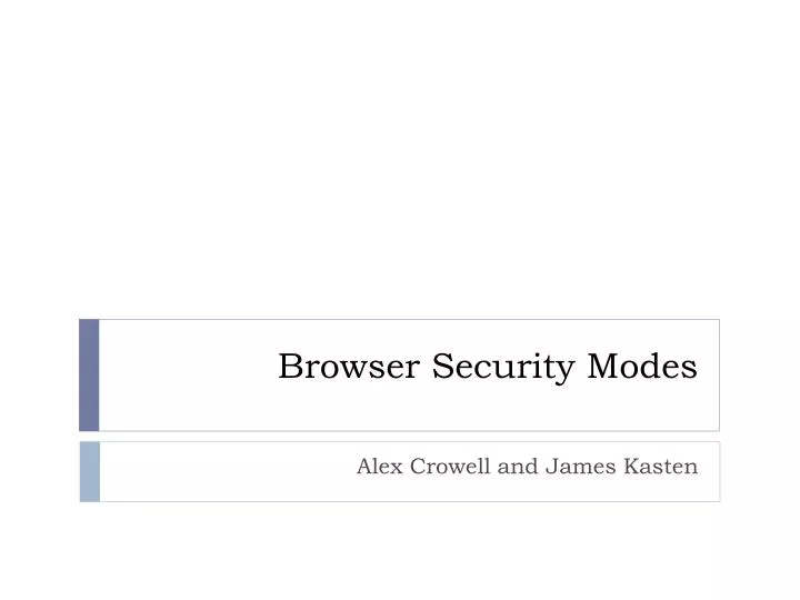browser security modes